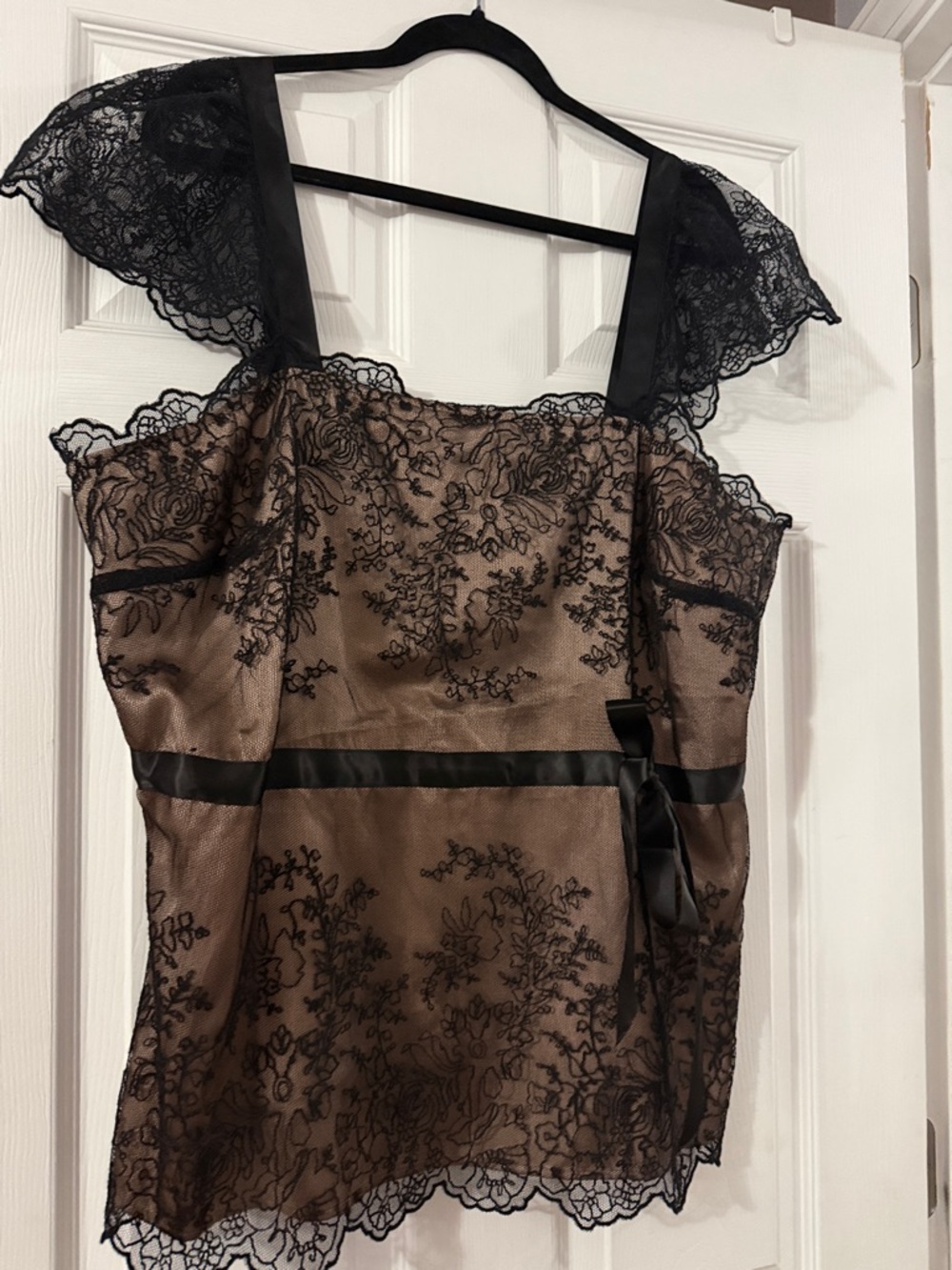 Lane Bryant Nude and Black Lace Camisole Size 18/20 W